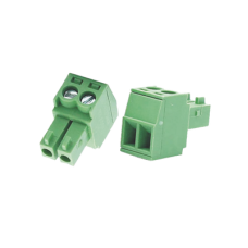 Bornera Verde Conector Macho de 3.5 mm para Paneles de Acceso, Cámaras, Múltiples Dispositivos/ 2 Tornillos