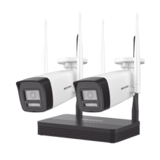 Kit IP Inalámbrico 2 Megapixel (1080p) / NVS 4 Canales / 2 Cámaras Bala para Exterior con Lente 2.8 mm y Dual Light (30 mts IR + 20 mts Luz Blanca) / Audio Bidireccional (Micrófono y Bocina) / Soporta Micro SD de 512 GB