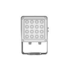 Lampara IR de Luz Continua / 16 Lámparas LED / Distancia Efectiva 16 a 25 metros / Cobertura 40° / Exterior IP66