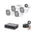 Kit TurboHD 1080p / DVR 4 Canales con Unidad de Almacenamiento eSSD de 300 GB / 4 Cámaras Bala ColorVu con Micrófono Integrado / Fuente de Poder / Accesorios de Instalación