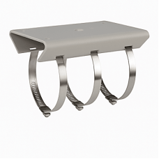 Montaje para Poste Vertical / Diametro de 67 a 127 mm / Acero Galvanizado (SUS304) / Color Blanco Montaje para Poste Vertical / Diametro de 67 a 127 mm / Acero Galvanizado (SUS304) / Color Blanco