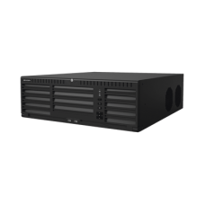 [Doble Poder de Decodificación] NVR 32 Megapixel (8K) / 128 Canales IP / AcuSense / ANPR / Conteo de Personas / 16 Bahías de Disco Duro / 2 Tarjetas de Red / Soporta RAID con Hot Swap / 2 HDMI en 8K / POS / Alarmas I/O  / Smart Search