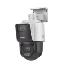 [TandemVu] PTZ IP 4 Megapixel con Cámara Panorámica 4 Megapixel / 4X Zoom / Dual Light (40 mts IR + 30 mts Luz Blanca) / ACUSENSE / IP66  / PoE+ / DARKFIGHTER / Micro SD / Incluye Base para Techo o Pared