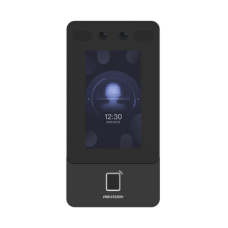 Terminal Min Moe PoE & WiFi de Reconocimiento Facial y Huella con Lector PROX EM / Exterior IP65  / Hasta 1.5 mts en Lectura de Rostro / Soporta P2P / 1,500 Rostros / 3,000 Huellas / Salida 12 Vcd para Chapa / PoE / SIP Estandar / HIK-IA