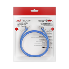 Cable de Parcheo (Patch Cord) / UTP / Cat. 6 (24 AWG) / 1 Metro (3.28 Pies) / Color Azul / Ideal para PoE+ / Interior