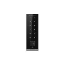 Teclado Esclavo con Lector de Tarjetas Virtuales Bluetooth y Códigos QR / Tarjetas MIFARE y PROX EM / Contraseñas / RS-485 Wiegand OSDP / Frecuencias 13.56 MHz y 125 KHz / Autenticación Tarjeta PIN QR Bluetooth / Táctil