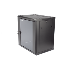 Gabinete para Montaje en Pared - Piso / Puerta de Cristal Templado / Cuerpo Fijo / 12 Unidades de Rack / 19