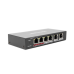 Switch PoE+ / No Administrable / 3 Puertos 10/100 Mbps 802.3 af/at (30 W) + 1 Puerto 10/100 Mbps Hi-PoE (60 W) / 2 Puertos 10/100 Mbps Uplink / Modo Extendido hasta 300 Metros / 60 W