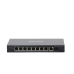 Switch Gigabit PoE+ / No Administrable / 8 Puertos 1000 Mbps PoE+ / 1 Puerto 1000 Mbps de Uplink + 1 Puerto SFP / 110 Watts