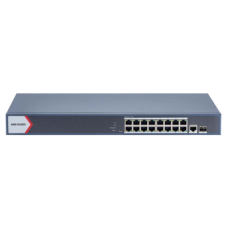 Switch Gigabit PoE+ / Administrable / 16 Puertos 1000 Mbps PoE+ / 1 Puerto 1000 Mbps de Uplink / 1 Puerto SFP / Configuración Nube desde Hik-Partner Pro / Modo Extendido hasta 300 Metros / 230 Watts Switch Gigabit PoE+ / Administrable / 16 Puertos 1000 Mbps PoE+ / 1 Puerto 1000 Mbps de Uplink / 1 Puerto SFP / Configuración Nube desde Hik-Partner Pro / Modo Extendido hasta 300 Metros / 230 Watts