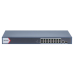 Switch Gigabit PoE+ / Administrable / 16 Puertos 1000 Mbps PoE+ / 1 Puerto 1000 Mbps de Uplink / 1 Puerto SFP /  Configuración Nube desde Hik-Partner Pro / Modo Extendido hasta 300 Metros / 230 Watts
