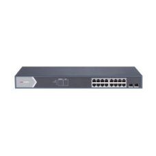 Switch Gigabit PoE+ / Administrable / 16 Puertos 1000 Mbps PoE+ / 2 Puertos SFP / Configuración Nube desde Hik-ParnerPro / PoE hasta 300 Metros / 225 Watts Switch Gigabit PoE+ / Administrable / 16 Puertos 1000 Mbps PoE+ / 2 Puertos SFP / Configuración Nube desde Hik-ParnerPro / PoE hasta 300 Metros / 225 Watts
