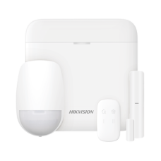 (AX PRO) KIT de Alarma AX PRO con GSM (3G/4G) / Incluye: 1 Hub con bateria de respaldo / 1 Sensor PIR / 1 Contacto Magnético / 1 Control Remoto / Wi-Fi / Compatible con Hik-Connect P2P