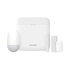 (AX PRO) KIT de Alarma AX PRO / Incluye: 1 Hub con bateria de respaldo / 1 Sensor PIR / 1 Contacto Magnético slim / 1 Control Remoto / WiFi / Compatible con Hik-Connect P2P