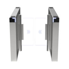 Torniquete Swing PREMIUM / Iluminación LED / 12,000,000 Ciclos MCBF / Incluye Lectores de Tarjeta y Panel de Acceso / 14 Pares de IR / Carril de 90 cms / Compatible con Reconocimiento Facial / Incluye Izquierdo y Derecho