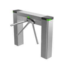 Torniquete Estético Trípode Bidireccional de Acero Inoxidable / 3 Millones de Ciclos MCBF / Interior y Exterior Protegido / LEDs indicadores de Entrada y Salida /Tipo Puente