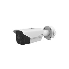 Cámara Bala IP Termográfica / Medición de Temperatura -20°C a 150°C / Alta Resolución Térmica 160 x 120 / Teleobjetivo Térmico 9.7mm / Alarma por Excepción de Temperatura / Óptica 5 MP / IP67