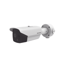 Cámara Bala IP Termográfica / Medición de Temperatura -20°C a 150°C / Alta Resolución Térmica 160 x 120 / Alarma por Excepción de Temperatura / Análisis de Video (VCA) / Óptica 5 MP / IP67