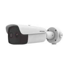 Bala IP Dual / Térmica 35 mm (384 X 288 ) / Óptico 15 mm (4 Megapixel) / 100 mts IR / IP66 / PoE / Termométrica / Detección de Temperatura / MicroSD
