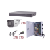 KIT TurboHD 1080p / DVR 16 Canales / 16 Cámaras Bala (exterior 2.8 mm) / Transceptores / Conectores / Fuente de Poder Profesional