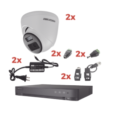 Kit Audio Bidireccional TurboHD 1080p / DVR 4 Canales / 2 Cámaras Eyeball (Exterior) con Bocina y Microfóno Integrado / 2 Fuentes de Poder / Accesorios