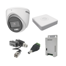 KIT COLORVU TURBOHD 1080pLite / DVR 4 Canales / 4 Cámaras Eyeball (exterior) / Transceptores / Conectores / Fuente de Poder Profesional
