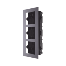 Base de 3 Espacios para EMPOTRAR Módulos de Videoporteros Hikvision