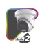 [Dual Light + ColorVu] Turret IP 8 Megapixel /  Lente 2.8 mm / 40 mts IR + 40 mts Luz Blanca / Exterior IP67 / Luz Intermitente y Alerta de Audio / Micrófono Integrado / Videoanaliticos (Filtro de Falsas Alarmas) / ACUSEARCH