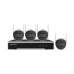 Kit IP Inalámbrico 1080p / NVR 4 Canales / 4 Cámaras Bala para Exterior / 1 HDD de 1 TB / Modo Repetidor