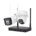 Kit IP Inalámbrico 4 Megapixel / NVS 4 Canales / 1 Cámara Bala Exterior + 1 Cámara Turret Interior con Lente 2.8 mm y Dual Light / Audio Bidireccional (Micrófono y Bocina) / Soporta Micro SD de 512 GB