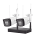 Kit IP Inalámbrico 4 Megapixel / NVS 4 Canales / 2 Cámaras Bala para Exterior con Lente 2.8 mm y Dual Light (30 mts IR + 30 mts Luz Blanca) / Audio Bidireccional (Micrófono y Bocina) / Soporta Micro SD de 512 GB