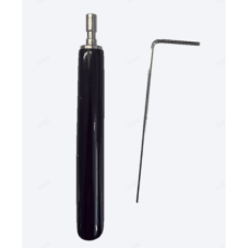 Juego de Llaves Allen de Mantenimiento para Gabinetes de Perfil de Aluminio Exterior / 10 Piezas / Llave Allen en Forma de L H2 / Manija Movible Recubierta de Goma / Acero Inoxidable 304