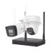 Kit IP Inalámbrico 2 Megapíxel / NVS 4 Canales / 1 Cámara Bala Exterior + 1 Cámara Turret Interior con Lente 2.8 mm y Dual Light / Audio Bidireccional (Micrófono y Bocina) / Soporta Micro SD de 512 GB