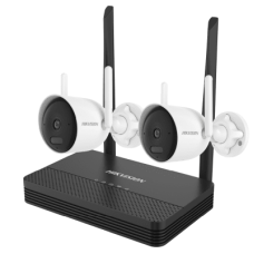 Kit IP Inalámbrico 2 Megapixel (1080p) / NVS 4 Canales / 2 Cámaras Bala para Exterior con Lente 2.8 mm y Dual Light (30 mts IR + 20 mts Luz Blanca) / Audio Bidireccional (Micrófono y Bocina) / Soporta Micro SD de 512 GB