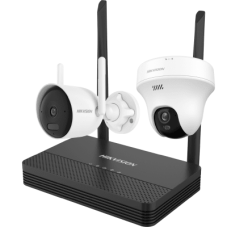 Kit IP Inalámbrico 4 Megapixel / NVS 4 Canales / 1 Cámara Bala Exterior + 1 Cámara Turret Interior con Lente 2.8 mm y Dual Light / Audio Bidireccional (Micrófono y Bocina) / Soporta Micro SD de 512 GB