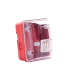 Cubierta para instalar sirenas estrobo en exterior compatible con estrobos sirenas Hochiki color rojo