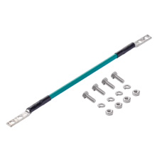 Kit de Jumper de Tierra Física, de Cobre 6 AWG, Fabricado con Aislamiento THW y Terminales de Dos Orificios en Cada Extremo, 30 cm de largo