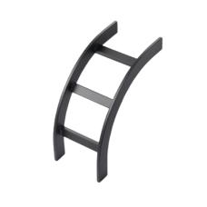 Accesorio de Escalerilla Curva Vertical (Bajada) Exterior, 12 in de Ancho, de Acero, Color Negro Accesorio de Escalerilla Curva Vertical (Bajada) Exterior, 12 in de Ancho, de Acero, Color Negro