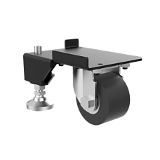 Kit de Ruedas y Niveladores para Gabinetes Trabajo Pesado 3000 lbs (1361 kg) / Material Compuesto Negro / Ruedas Giratorias 360° / Acero Dulce con Recubrimiento en Polvo / Dimensiones 11.9 x 16.4 x 10.1 cm