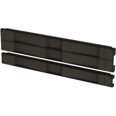 Panel Ciego Snap-In 1RU, Sin Herramientas, Plástico UL, Negro, Flujo de Aire Optimizado, Montaje Universal EIA