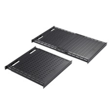 Charola Ventilada de Instalación sin Herramienta, Para Rack o Gabinetes de 4 Postes, Ajustable de 900 a 1200 mm de Profundidad, De Acero, Color Negro Charola Ventilada de Instalación sin Herramienta, Para Rack o Gabinetes de 4 Postes, Ajustable de 900 a 1200 mm de Profundidad, De Acero, Color Negro