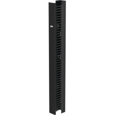 Gestor Vertical de Cableado CableTek-EC, Una Cara, 45U, Acero 1.9 mm, Negro RAL 9005, Montaje Universal 4 Postes, Cubierta Frontal Extraíble, Soporte Cat 5e/6/6A/Fibra
