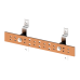 Barra de Tierra para Telecomunicaciones De Cobre Electrochapado / 0.25 x 2.00 x 16.00 pulgadas / 12 Puntos de Conexión / Incluye Soportes y Conectores / Anticorrosivo