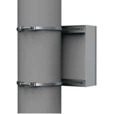 Kit de Fijación para Postes / Enclosure Pole Fixation / Acero Galvanizado / Carga Máxima 900 N / Diámetro Poste 80-250 mm (3.15-9.84 in) / 2 Perfiles + Accesorios / Largo 496 mm