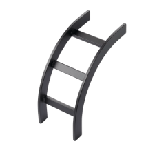Accesorio de Escalerilla Curva Vertical (Bajada) Interior, 15 in de Ancho, de Acero, Color Negro Accesorio de Escalerilla Curva Vertical (Bajada) Interior, 15 in de Ancho, de Acero, Color Negro