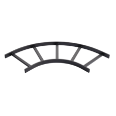 Kit De Escalerilla Curva Vertical (Bajada) Exterior, 15 in de Ancho, de Acero, Color Negro Kit De Escalerilla Curva Vertical (Bajada) Exterior, 15 in de Ancho, de Acero, Color Negro