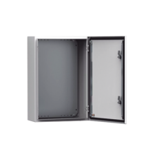 Gabinete de Uso Exterior NEMA 4/12/13; IP66; IK10, 600 x 600 x 400 mm (23.62 x 23.62 x 15.75 Pulgadas), de Acero, Color Gris Claro Gabinete de Uso Exterior NEMA 4/12/13; IP66; IK10, 600 x 600 x 400 mm (23.62 x 23.62 x 15.75 Pulgadas), de Acero, Color Gris Claro