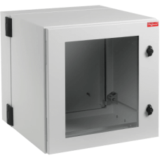 Gabinete Rack ProTek 19U, Bisagra Doble, Ventana de Vidrio, Tipo 4 12, Acero Gris RAL 7035, 922x600x610 mm, Montaje Pared