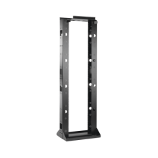 Rack de 2 Postes Sísmico, Estándar de 19 in, Rieles Numerados y Roscados #12-24, Fabricado en Acero, 45 Unidades de Rack, Color Negro