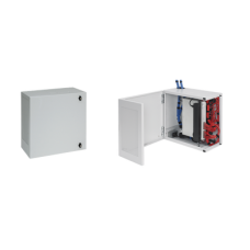 Gabinete de Montaje en Pared L-Box, 610 x 610 x 313 mm, de Acero, 6 UR, Color gris Gabinete de Montaje en Pared L-Box, 610 x 610 x 313 mm, de Acero, 6 UR, Color gris